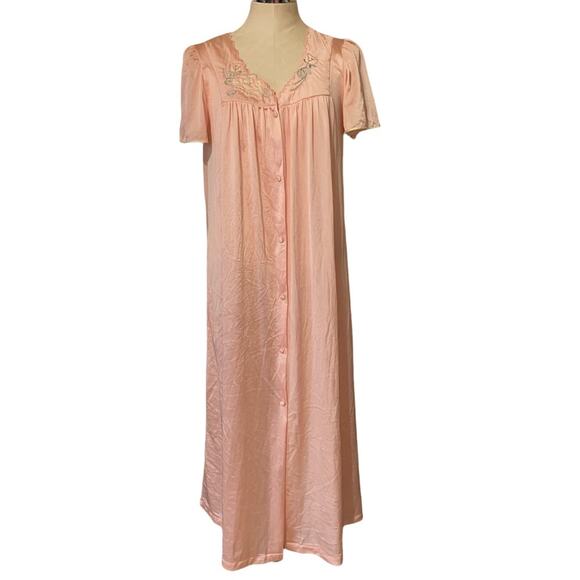Vassarette Underneath It All Vintage robe with embroidered top lightweight sz M - Picture 11 of 12